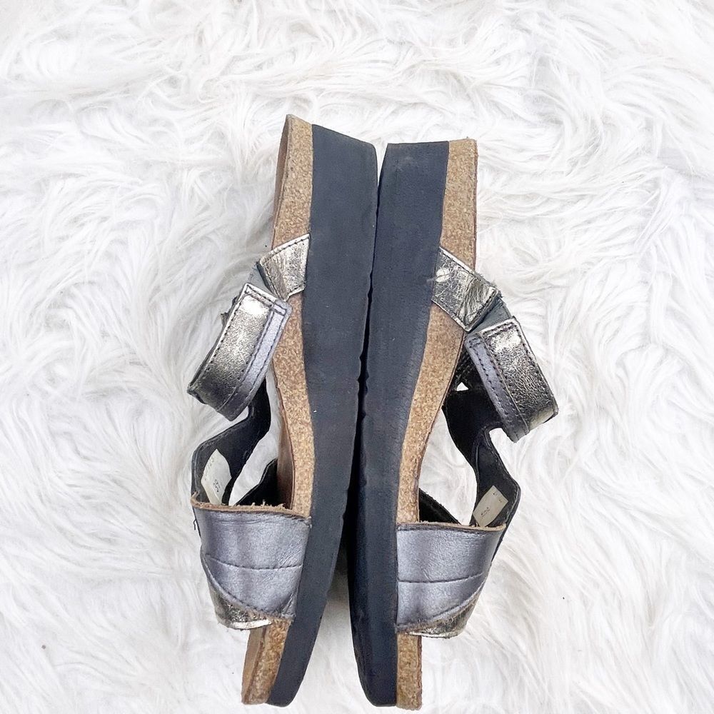 Naot Kimberly Metallic Leather Rhinestone  Cork Sandals - Picture 7 of 11